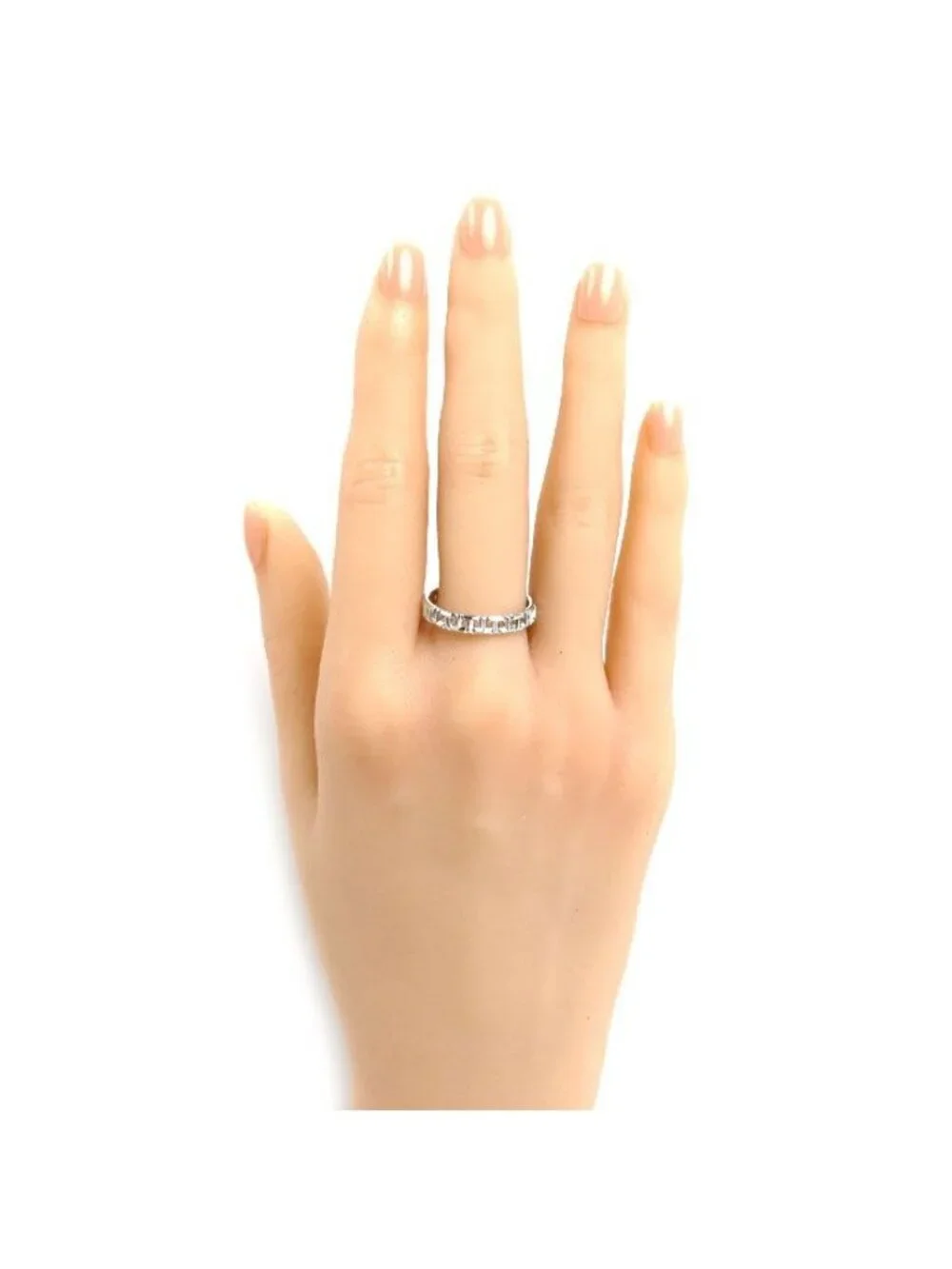 Tiffany & Co 18k White Gold T True Narrow Ring